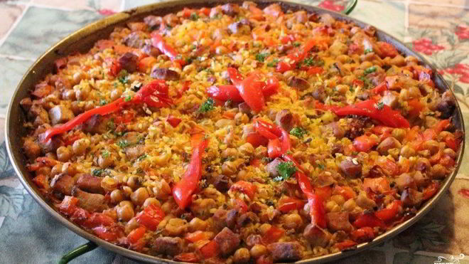 Рецепт Паэлья со свининой