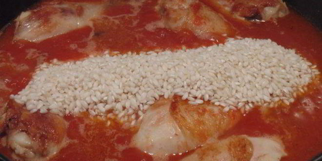 Рецепт паэлья в стиле море и земля