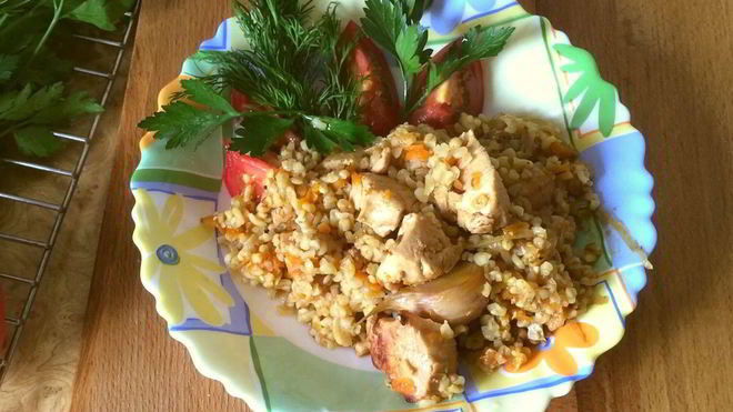 Рецепт Плов из булгура с куриной грудкой
