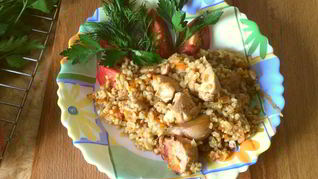 Рецепт Плов из булгура с куриной грудкой