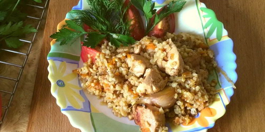 Как приготовить плов из булгура с куриной грудкой