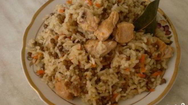 Рецепт Плов из чечевицы с курицей
