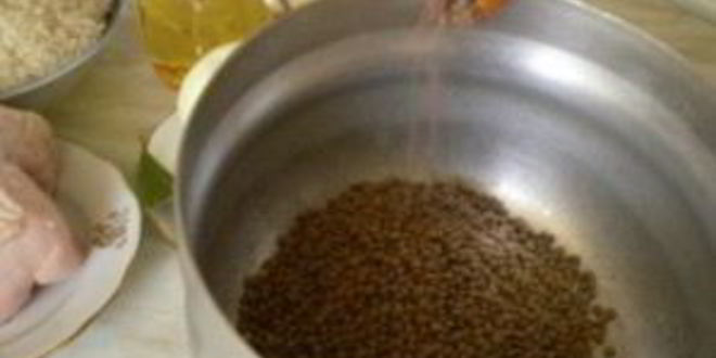 Рецепт плов из чечевицы с курицей