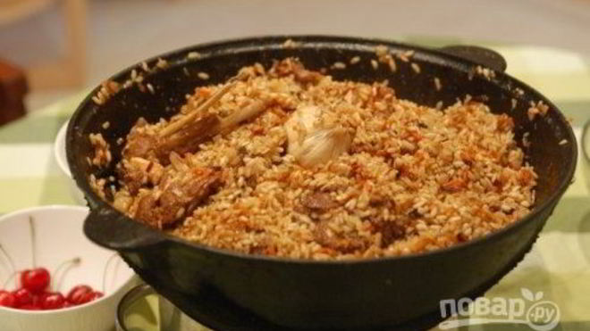 Рецепт Плов из говядины в казане