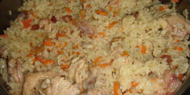 Рецепт плов из курицы с изюмом