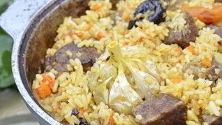 Рецепт Плов на костре со свининой