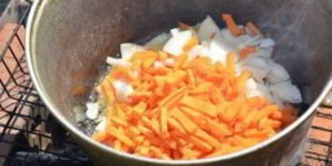 Рецепт плов на костре со свининой