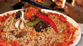 Рецепт Плов по-фергански в сковороде вок