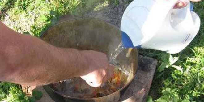 Рецепт плов по-татарски на костре