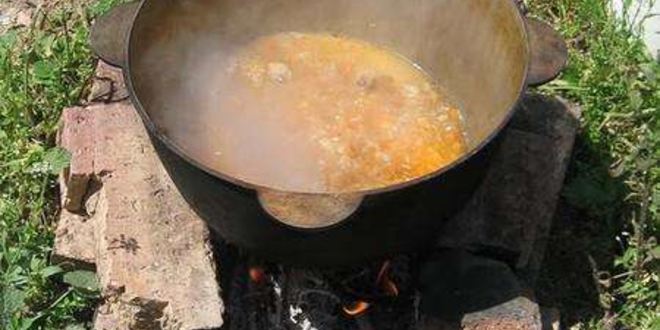 Рецепт плов по-татарски на костре