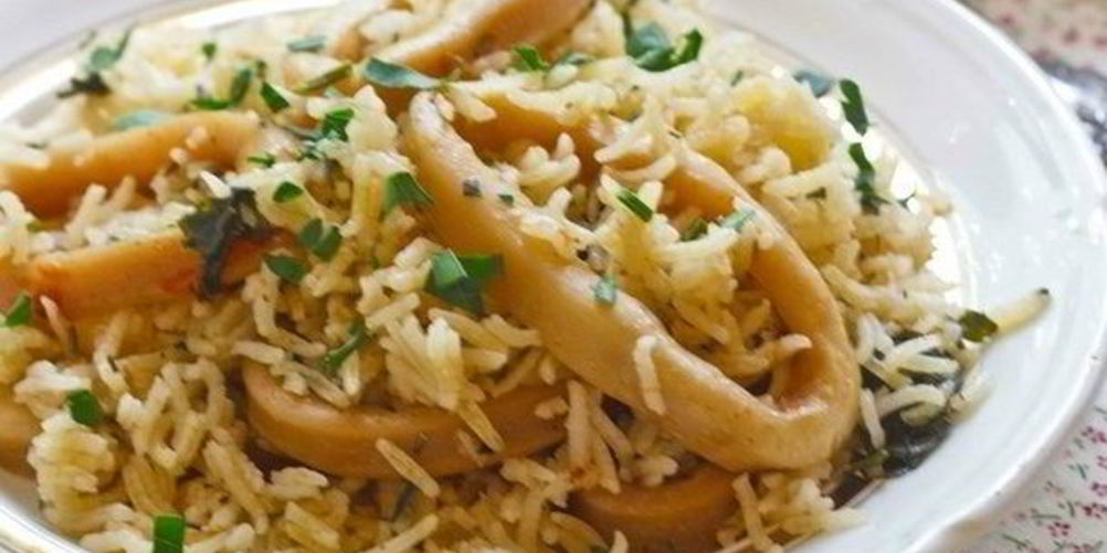 Как приготовить плов с кальмарами