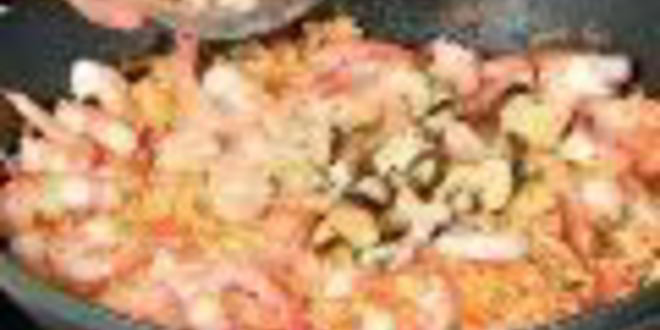 Рецепт плов с креветками и мидиями