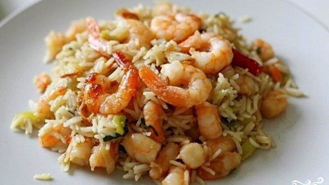 Рецепт Плов с креветками в мультиварке