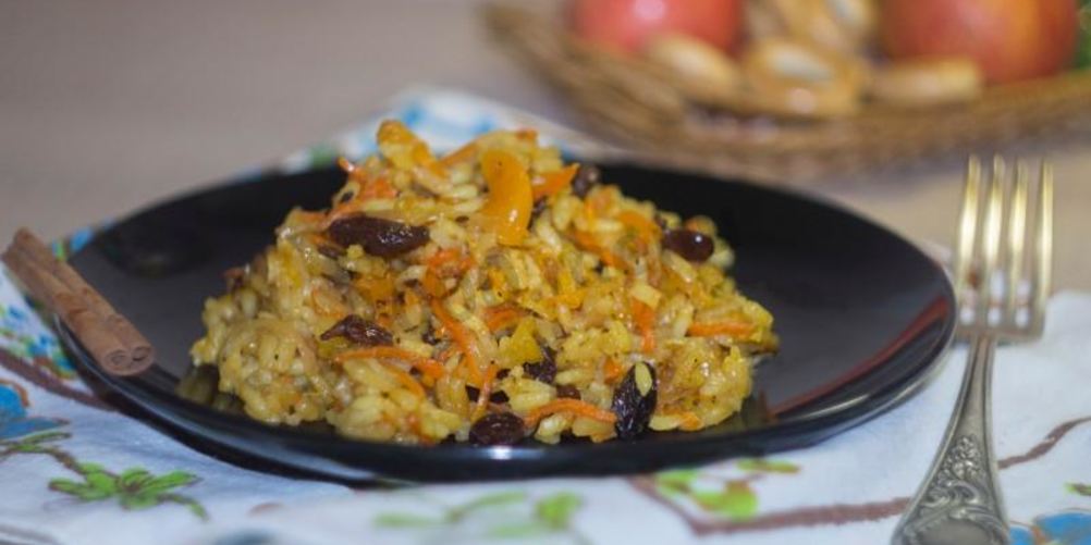 Как приготовить плов с курагой и изюмом