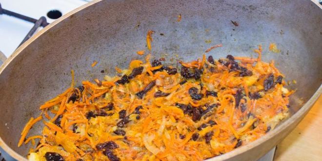 Рецепт плов с курагой и изюмом