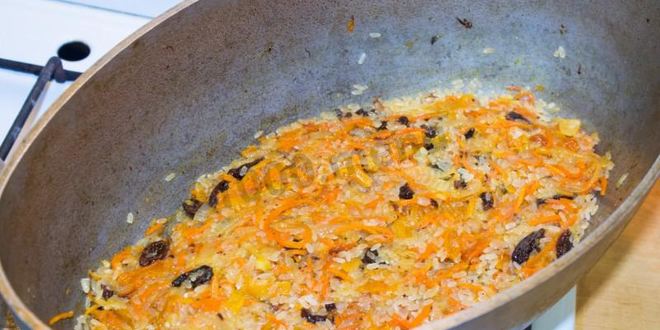 Рецепт плов с курагой и изюмом