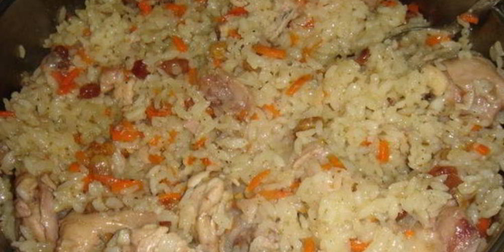 Рецепт плов из индейки с изюмом