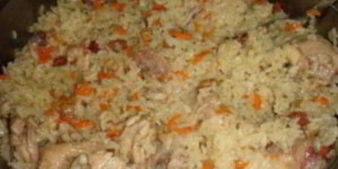 Рецепт плов с курицей и изюмом