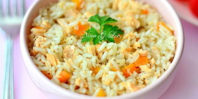 Рецепт плов с лососем