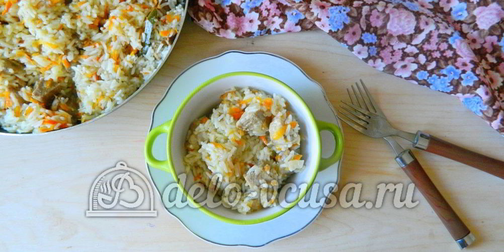 Как приготовить плов со свининой на сковороде