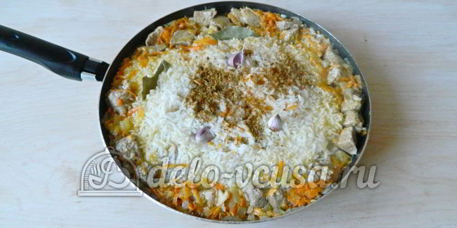 Рецепт плов со свининой на сковороде