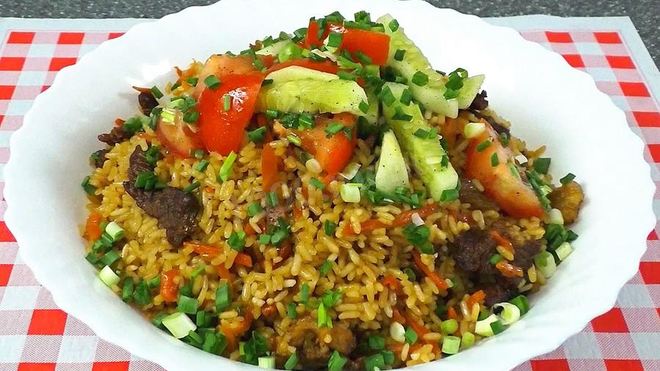 Рецепт Плов в сковороде вок