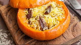 Рецепт Плов в тыкве с сухофруктами