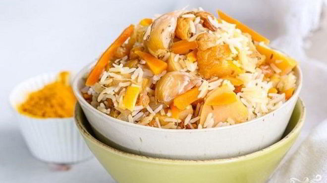 Рецепт Постный плов с сухофруктами