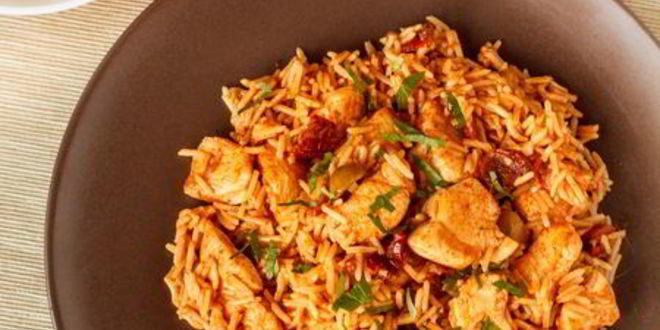Рецепт пряный пилав с курицей и вялеными томатами