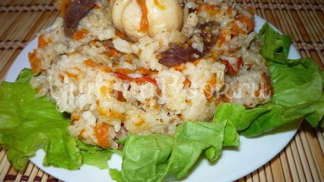 Рецепт Свиные потроха с рисом в мультиварке