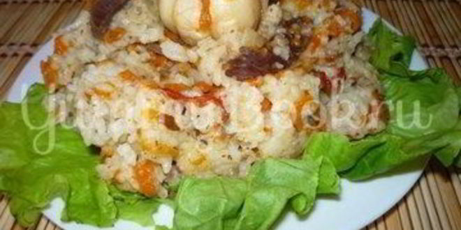 Рецепт свиные потроха с рисом в мультиварке