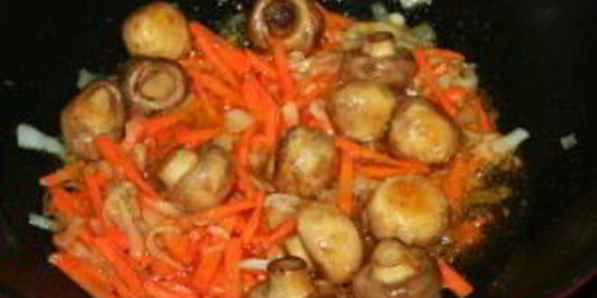 Рецепт вегетарианский плов с грибами