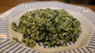 Рецепт Зеленый плов со шпинатом и луком