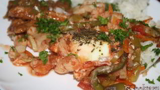 Рецепт Диетическое овощное рагу со спаржей и яйцами