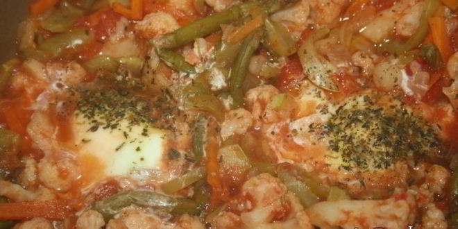 Рецепт диетическое овощное рагу со спаржей и яйцами