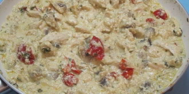 Рецепт фрикасе из курицы с грибами