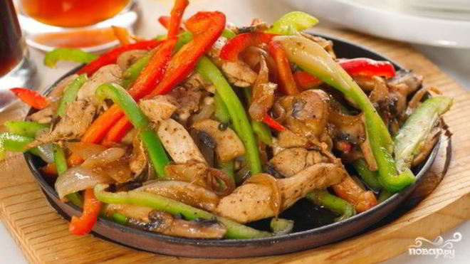 Рецепт Фрикасе из курицы с перцем