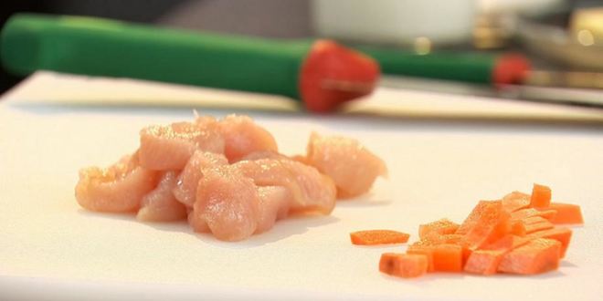 Рецепт фрикасе из курицы с рисовым медвежонком