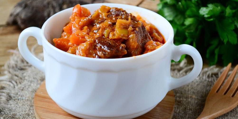 Рецепт рагу из говядины и красной фасоли в томатном соусе