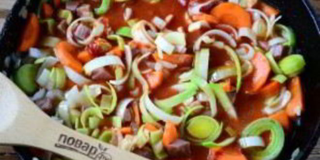 Рецепт говяжье рагу в томатно-сливочном соусе