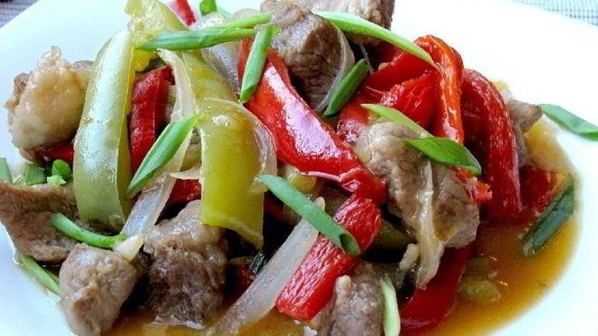 Рецепт Кисло-сладкое рагу из свинины