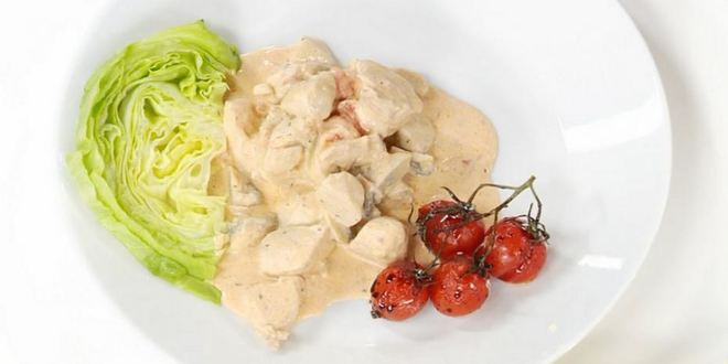 Рецепт куриное фрикасе с томатами черри