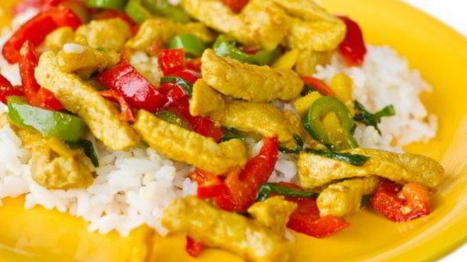 Рецепт Куриное рагу с грибами и перцами