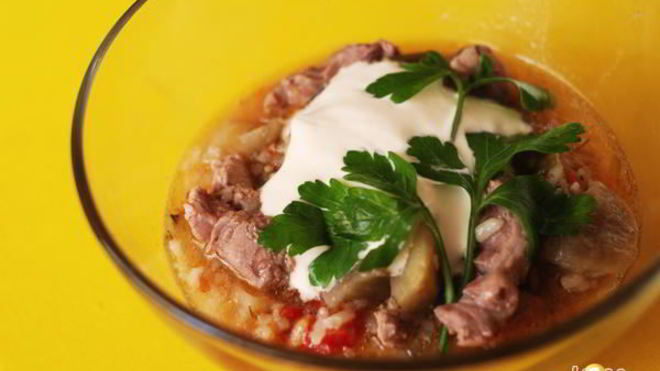 Рецепт Мясное рагу с баклажанами, перцем и помидорами