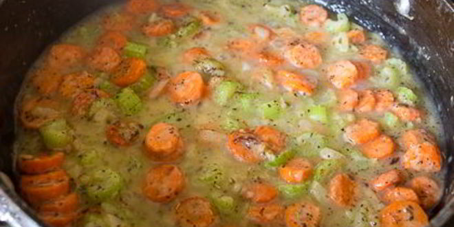 Рецепт нежного рагу иза куриц с овощами и перловкого