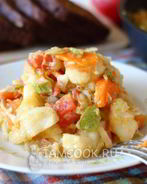 Овощное рагу из кабачков, картошки и капусты