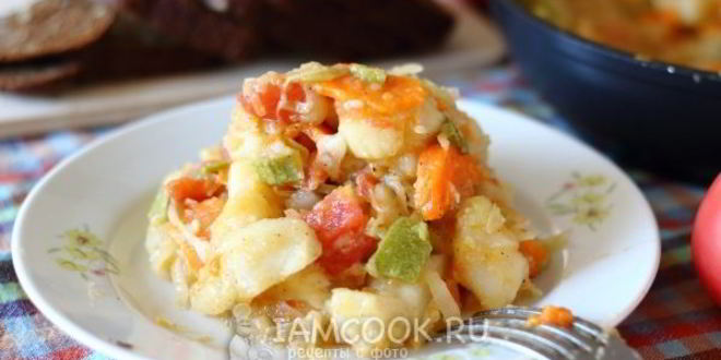 Рецепт овощное рагу из кабачков, картошки и капусты