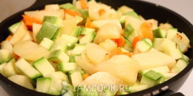 Рецепт овощное рагу из кабачков, картошки и капусты