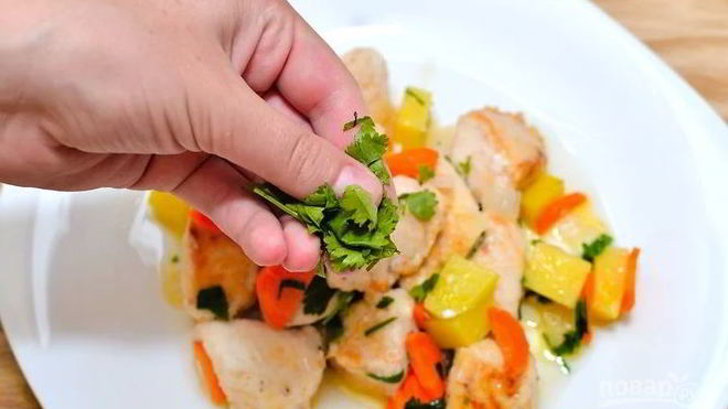 Рецепт Овощное рагу из куриной грудки