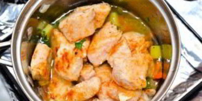 Рецепт овощное рагу из куриной грудки